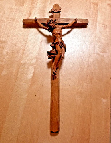 Großes holzkruzifix - holzkruzifix, –