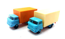 Permot  2 Stück W50 LKW mit koffer / Aufbau   DDR Modelleisenbahn   HO 1:87