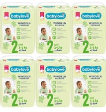 6 x 42 Windeln 252 St. babylove Windeln Premium Gr. 2 Mini 3 - 6 kg Nabelschutz 