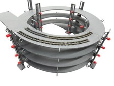 Gleiswendel Fleischmann mit Gleisbett , Spur N, verschiedene Ausführungen 1-5 U