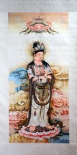 Rollbild Guanyin, chinesische Malerei, Bildrolle Hängerolle, Kuan Yin, Kwan Yin