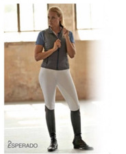 Esperado Rose Garden Damen Reithose Stiefelreithose weiß Gr. 80 (40L) Vollbesatz