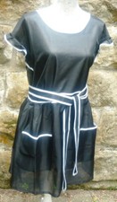 RSK Kittel Schürze Rückenschluss Gr. XXL  Schwarz kurz Glanz leicht trans apron