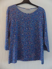 Damen T-Shirt Gr.42 blau/bunt Fa. David Nieper England Top-Zustand.