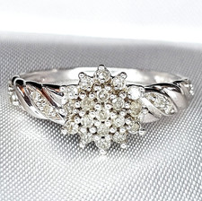 Cluster Ring 9 kt Gold Diamant