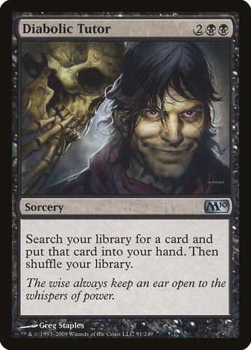 Diabolic tutor demonic - tutor, (ex/nm)