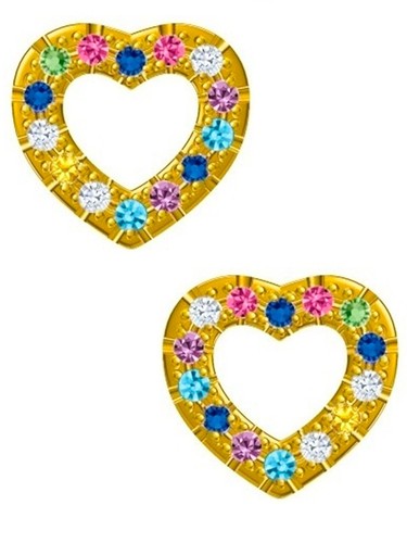 Ohrringe gold herz - ohrringe, bunte