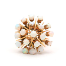 10k Opal Cluster Ring