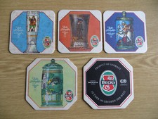 5 sehr schöne alte Bierdeckel