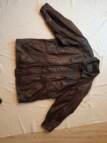 Herren leder parka - leder,