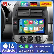 4G+64G Android14 DAB+ Carplay Für VW Polo 9N 2001-2009 Autoradio GPS Navi 4G-SIM