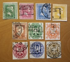 PREUSSEN – MiNr 9 bis 18 dabei teure 13b, gut erhalten, gest., Michelwert 410,-