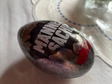 Blech-Ei „Niederegger Männersache“, gebr.,  zur Wiederbefüllung