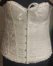 Vollbrust Corsage Korsett Corsagentop weiß Übergröße