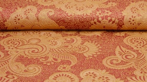 Edler brokat orange gold - brokat, orange-gold