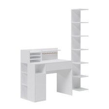 Schreibtisch, Weiß, 2 Teile