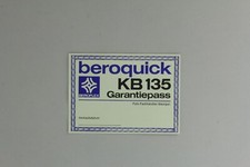 Garantieschein beroquick KB 135 Garantiepass (12120523)
