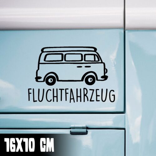Aufkleber fluchtfahrzeug - aufkleber, "fluchtfahrzeug"