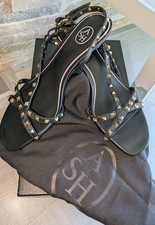 ASH * Sandalette SCHWARZ Leder