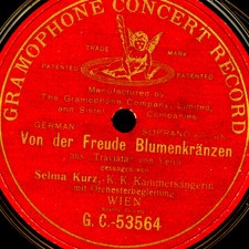 SELMA KURZ "Traviata" Von der Freude Blumenkränzen RED G&T Schellackplatte S2309