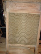 Waschbrett , Rubbelbrett gebraucht, Deko, Vintage Landhausstil Holz, Blech