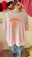 Oversize T-Shirt Namaste Streifen  Yoga 38,40,42 Neu