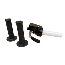 Dual Gasser Drehgas Daumengas + ODI Grips Farbe schwarz für Quad ATV universell