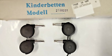 Rollensatz/Lenkrollen für das Kinderbett  4st. Braun 5 cm Hoch und  4,5 Breit