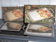 2 Servierplatten Edelstahl