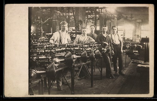 Foto fabrikarbeiter der - foto-ak, in