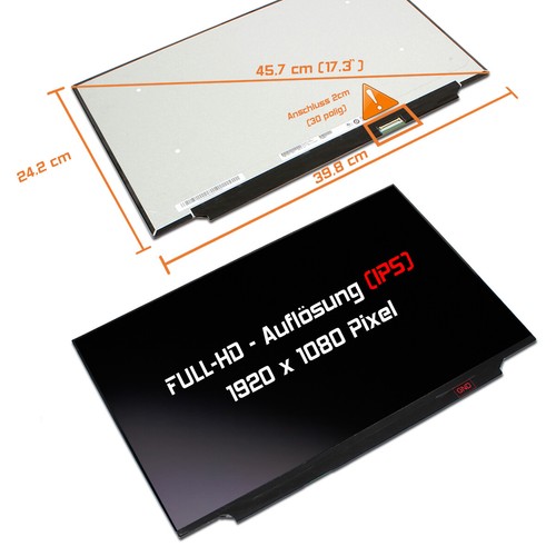 Led display matt passend - 17,3",
