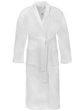 Vossen Herren Bademantel mit Schalkragen FEELING-L Gr. S-XXL Flanell-weiss-night