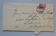 2771/ Faltbrief Hülle  Mügeln Amtsgericht nach Hubertusburg 1901