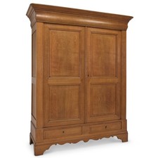 ANTIK! Dielenschrank restauriert Louis Philippe Eiche massiv Kleiderschrank hell