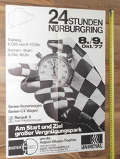 1977 Poster 24h Rennen Nürburgring Porsche 911  Carrera Fritz Müller und Hechler