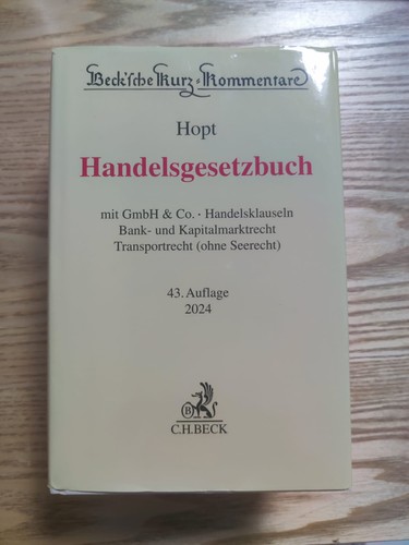 Hopt handelsgesetzbuch - hopt,