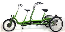 Vanraam Tandem Duo Dreirad Kevo Plus Fahrer und vorne Person bis 160cm