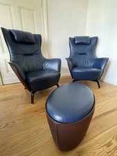 2 Mamy Blue Sessel  mit Hocker