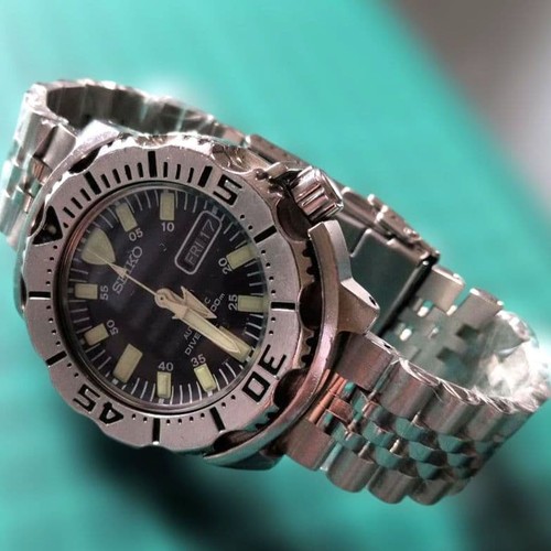 Seiko black monster automatik - black,