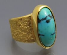 REIF-DESIGN - ANTIK STYLE TÜRKIS RING - HANDARBEIT - AUS EIGENER GOLDSCHMIEDE