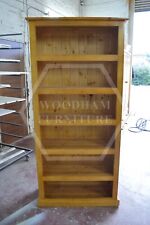 HANDGEFERTIGTES AYLESBURY BÜCHERREGAL MIT 5 REGALEN IN HELLEM EICHENWACHS (NICHT FLACH VERPACKT)