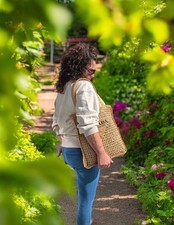 Strandtasche aus Raffia / Tote
