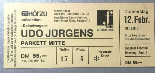 Udo jürgens 1987 hamburg - udo,