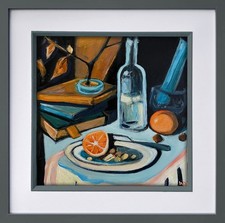 ORIGINAL ÖLGEMÄLDE NEU 43cm X 43cm Obst STILLLEBEN SKIZZE KUNST vom Künstler