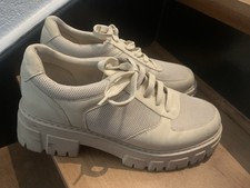 Halbschuhe Schnürschuhe creme