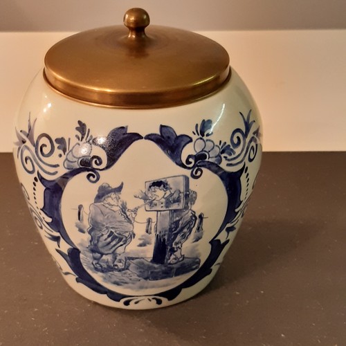 Tabaktopf delft blau vintage - tabaktopf,
