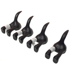 IKEA BÄSTIS Haken Wandhaken Garderobe Aufhänger Hund schwarz 4 Stück