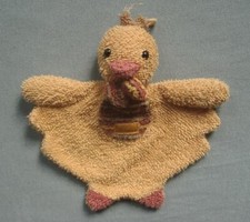 Sterntaler Frottee Schmusetuch Vogel Küken Huhn orange klein