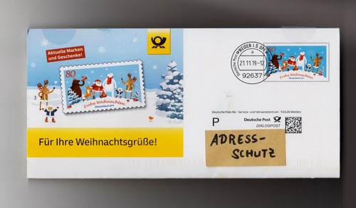 Briefmarke frohe weihnachten - frohe,