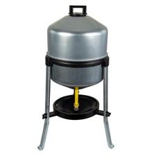 Hühnertränke Geflügeltränke Tränke verzinkter Stahl automatische mit Füßen 22L